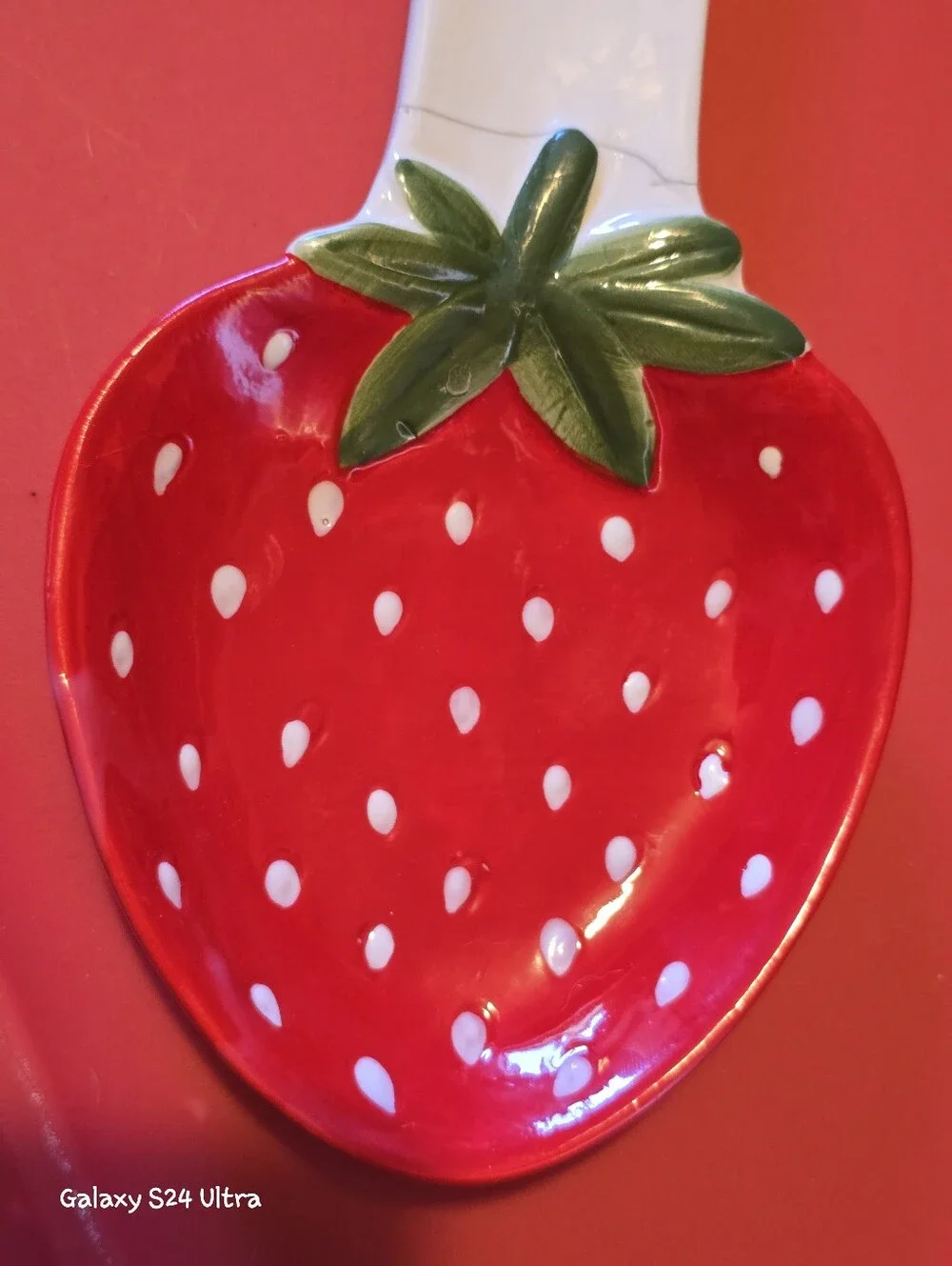 🌟CLEARANCE🌟 Strawberry 🍓 Decor Ceramic Spoon Holder (READ) ⬇️NEW